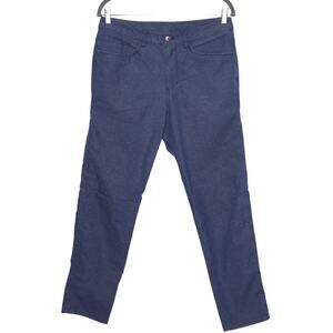 LULULEMON ABC Pant Slim Tech Canvas Heathered Deep Navy Tapered Men's 31